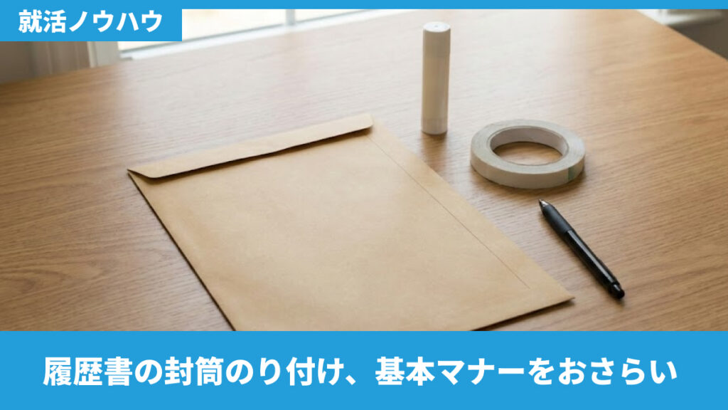 履歴書の封筒のり付け、基本マナーをおさらい